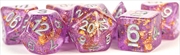 Buy MDG 16mm Resin Polyhedral Dice Set: Purple w/ Gold Foil