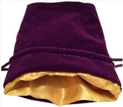 Buy MDG Small Velvet Dice Bag: Purple w/ Gold Satin