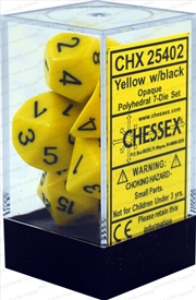Buy Chessex Polyhedral 7-Die Set Opaque Yellow/Black