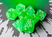 Buy Chessex Lab Dice Polyhedral 7-Dice Set Nebula Gelatinous/white black light reactive + bonus die