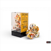 Buy Chessex: Brush Polyhedral Sunrise/Black 7-Die Set