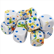 Buy Chessex: Brush Breezy/Blue 16mm D6 Dice Block (12 Dice)