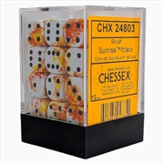 Buy Chessex: Brush Sunrise/Black 12mm D6 Dice Block (36 Dice)