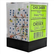 Buy Chessex: Brush Breezy/Blue 12mm D6 Dice Block (36 Dice)