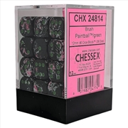Buy Chessex: Brush Paintball/Green 12mm D6 Dice Block (36 Dice)