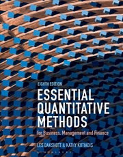 Buy Essential Quantitative Methods: for Business, Management and Finance