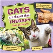Buy Cats Are Cheaper Than Therapy 2027 Wall Calendar