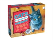 Buy Cats Are Cheaper Than Therapy 2027 Day-to-Day Calendar : More Than 365 Cats