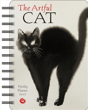 Buy The Artful Cat 2027 Weekly Planner Calendar : Brush and Ink Watercolor Paintings