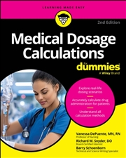 Buy Medical Dosage Calculations For Dummies