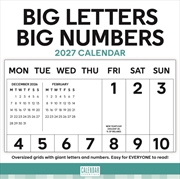 Buy Essential Big Letters Big Numbers Wall Calendar
