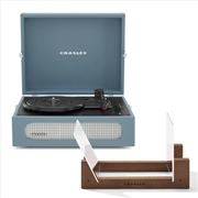 Buy Crosley Voyager Bluetooth Portable Turntable + Bundled Crosley Record Storage Display Stand - Washed