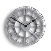 Buy Newgate Warehouse Wall Clock-Clockwork Grey