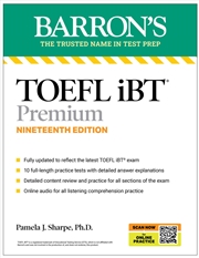 Buy TOEFL, iBT Premium, Nineteenth Edition: Prep Book with 10 Practice Tests + Comprehensive Review + On