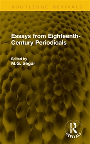Buy Essays from Eighteenth-Century Periodicals