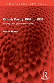Buy British Poetry 1964 to 1984