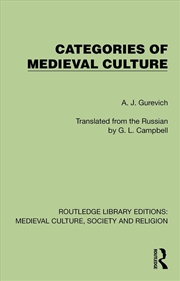 Buy Categories of Medieval Culture