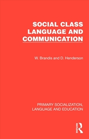 Buy Social Class, Language and Communication