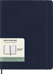 Buy Moleskine Classic 12 Month 2027 Weekly Planner, Soft Cover, XL (7.5" x 9.75"), Sapphire Blue, 144 pa