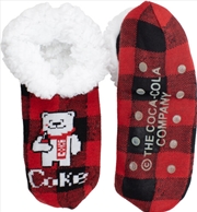 Buy Coke - Polar Bear - Fuzzy Women's Sherpa Non-Slip Grippers