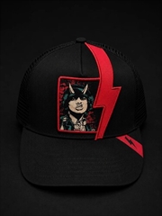 Buy AC/DC - Bon Bolt Cut - 5 Panel Trucker Hat - Black