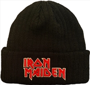 Buy Iron Maiden - Embroidered Logo - Acrylic Knit Hat - Black 
