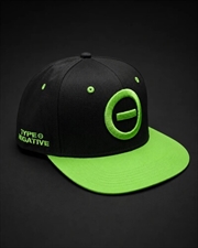 Buy Type O Negative - Green Embroidered Logo - 6 Panel Flatbill Snapback Cap - Black/Green