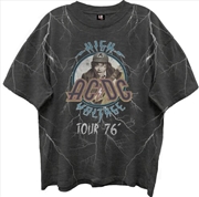 Buy AC/DC - High Voltage 76 Tour - Front & Back Print - Giant Vintage - T-shirt - Medium - Black