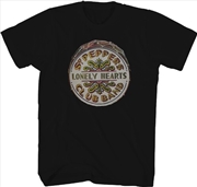 Buy Beatles - Sgt. Pepper's Drum T-Shirt - Medium Black