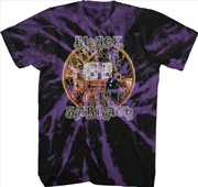 Buy Black Sabbath - Witch Album Cover T-Shirt - XL Black / Purple Spiral Wash