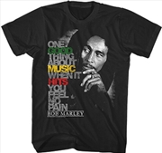Buy Bob Marley - Good Music Hits T-Shirt - 2X Extra Lage Black