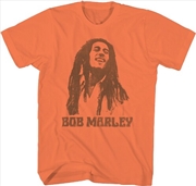 Buy Bob Marley - Photo T-Shirt - Large Orange