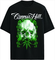 Buy Cypress Hill - Skull and Leaf - T-Shirt - Small (Black)