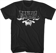 Buy Danzig - Skelly Logo T-Shirt - Large Black