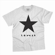 Buy David Bowie - Blackstar Album Cover - Heavy Cotton T-Shirt - Large White