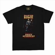 Buy David Bowie - Ziggy Stardust & the Spiders - Heavy Cotton T-Shirt - Small Black