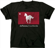 Buy Deftones - Distressed White Pony - T-Shirt - X-Large (Black)
