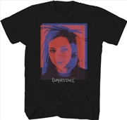 Buy Evanescence - Amy Lee Red Face Photo - T-shirt - 2X Large - Black