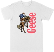 Buy Geese - 3D Cowboy - T-Shirt - Small (White)