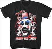 Buy House Of 1000 Corpses - Captain Spaulding T-Shirt - 2XL Black 