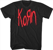 Buy Korn - Korn Red Logo - T-shirt - Extra Large - Black