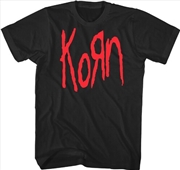 Buy Korn - Korn Red Logo - T-shirt - Small - Black