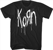 Buy Korn - Korn White Drip Logo - T-shirt - Black