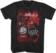 Buy Lamb of God - Red Album Cover T-Shirt - Large Black