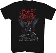 Buy Ozzy Osbourne - Rain Angel Wings T-Shirt - Large Black 