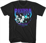 Buy Pantera - Cowboys from Hell Purple Flame T-Shirt - Large Black