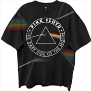 Buy Pink Floyd - Dark Side of the Moon All Over Print - Giant Vintage T-shirt - Extra Large - Black