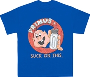 Buy Primus - Suck on This - T-Shirt - Large - (Royal Blue)