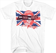 Buy Sex Pistols - God Save The Queen T-Shirt - Large White