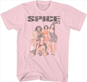 Buy Spice Girls - Squad Photo T-Shirt - XL Pink